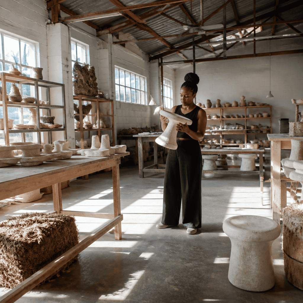The Practical Appeal of Lightweight and Durable Mycelium Stools