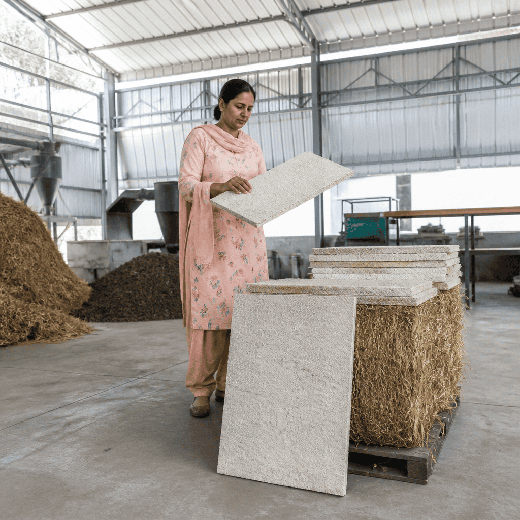 Turning Farm Waste and Fungi Into Climate Friendly Building Blocks